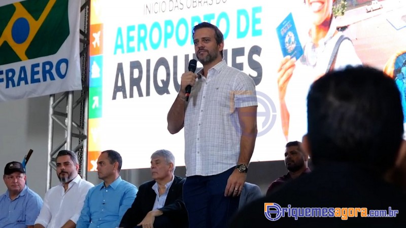 Cerimônia de lançamento do aeroporto de Ariquemes é marcada por emoção e grande participação