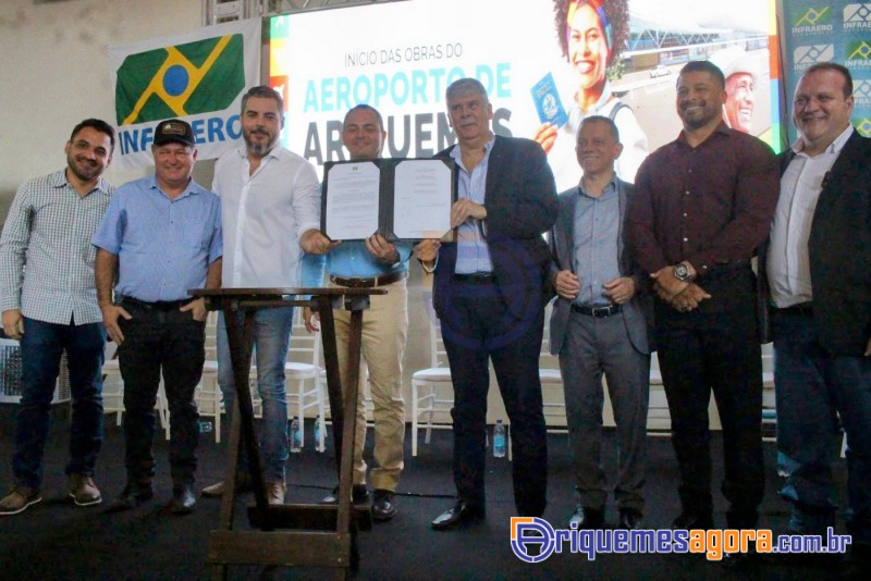 Cerimônia de lançamento do aeroporto de Ariquemes é marcada por emoção e grande participação
